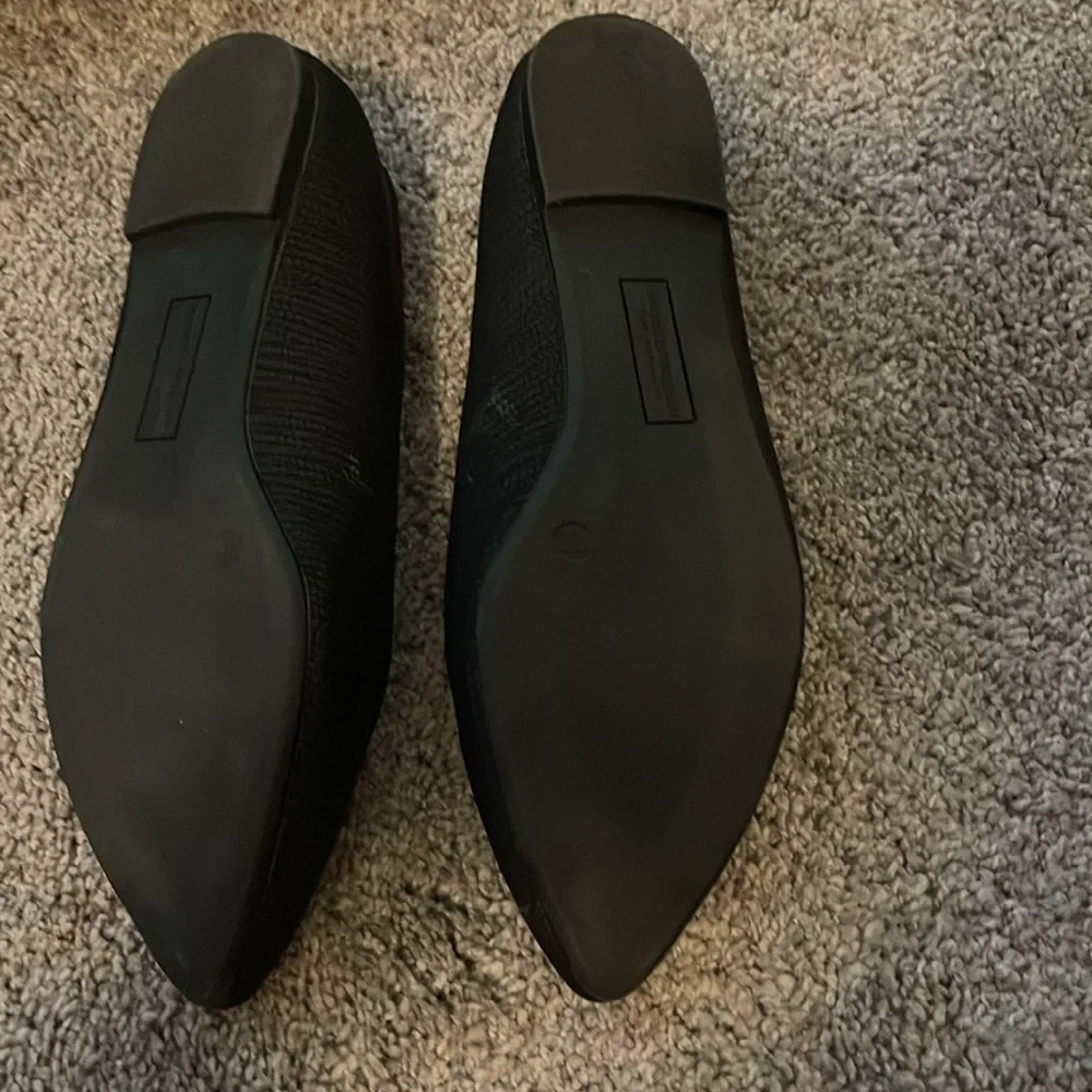 Christian Siriano Womens Gigi Black Pointed Toe Solid Size 7.5W Ballet Flat Shoe - Picture 4 of 6
